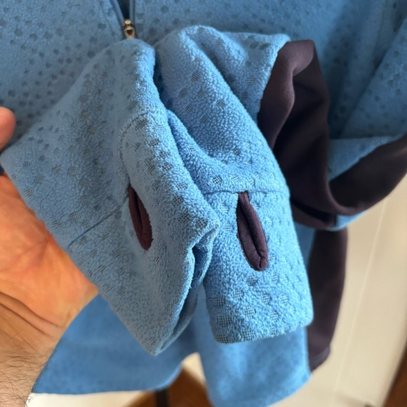 Patagonia Rhythm 1/4 Zip Thumb holes Fleece Blue Purple Pullover Womens Small - Picture 8 of 9